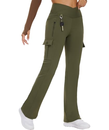 greenclothing oga jacket×４pocket pants M Amazon.com: Casei Women's Yoga Flare Leggings 5 Pockets Crossover